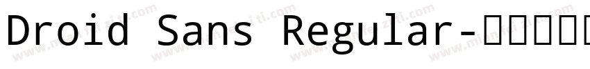 Droid Sans Regular字体转换